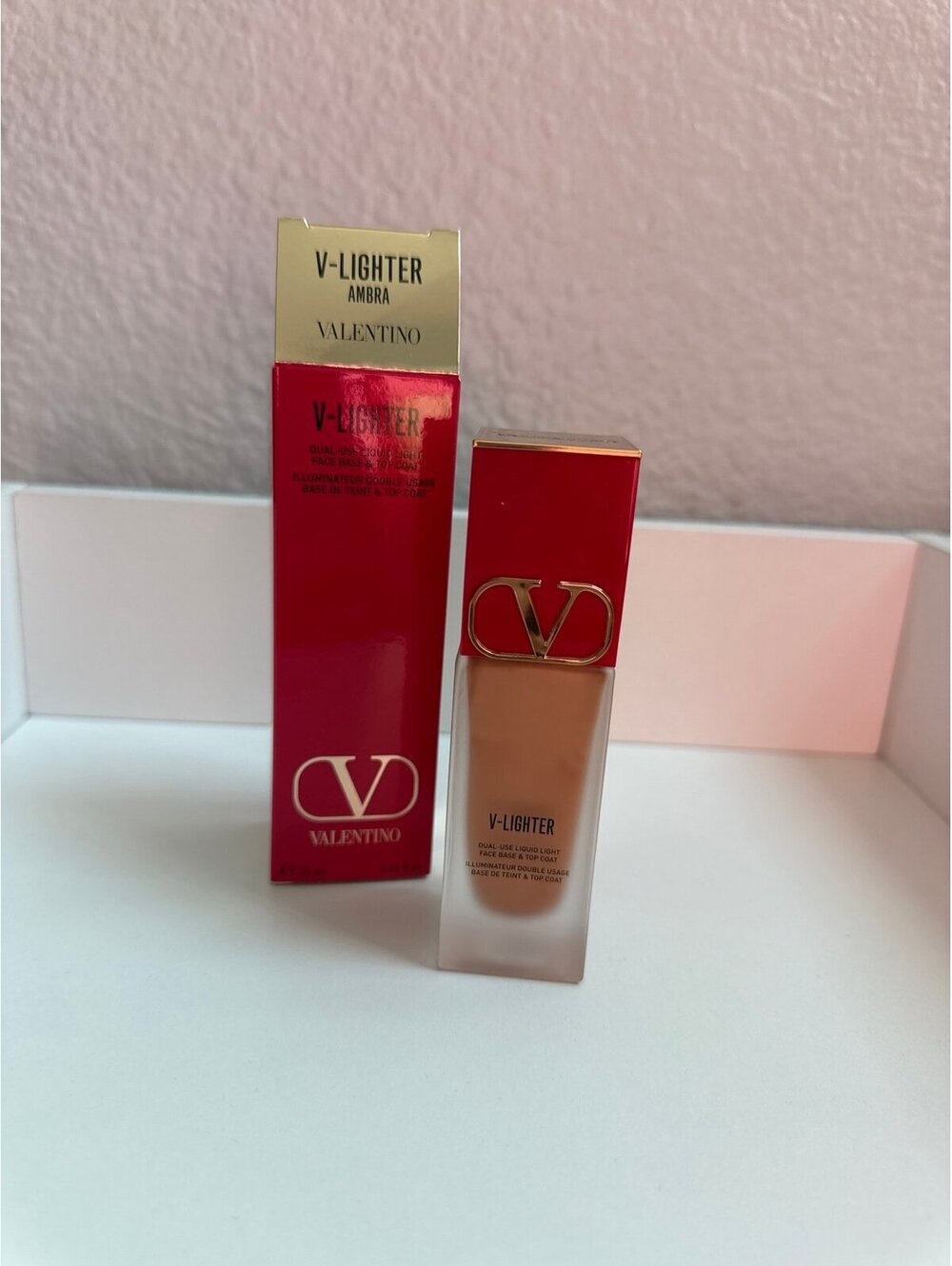 NEW Valentino V-Lighter Face Primer & Highlighter Ambra 25ml